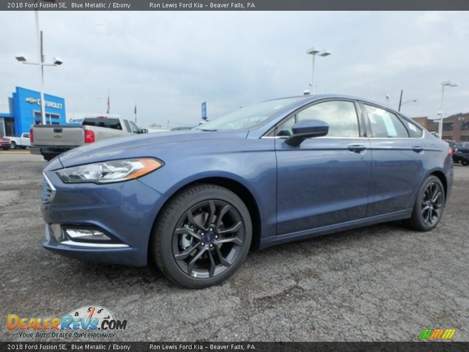 2018 Ford Fusion SE Blue Metallic / Ebony Photo #6