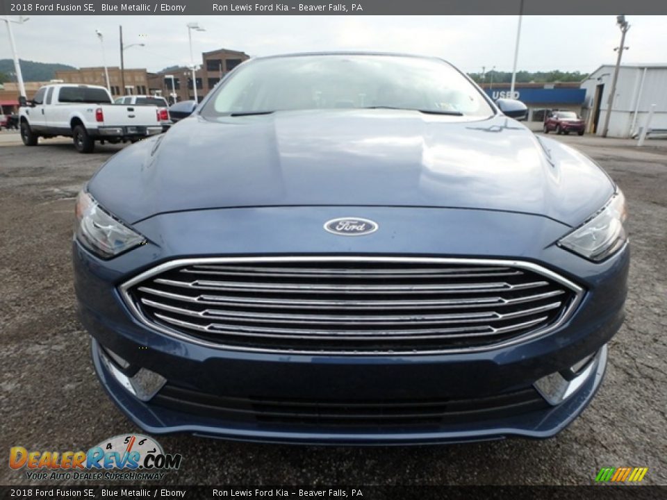 2018 Ford Fusion SE Blue Metallic / Ebony Photo #7