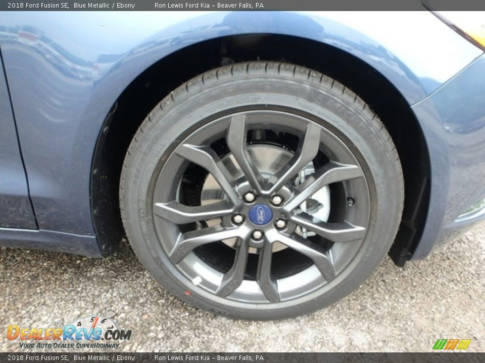2018 Ford Fusion SE Blue Metallic / Ebony Photo #9