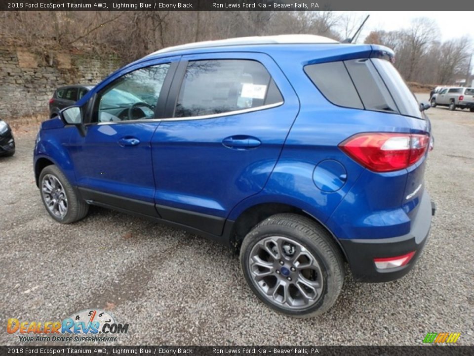 2018 Ford EcoSport Titanium 4WD Lightning Blue / Ebony Black Photo #5