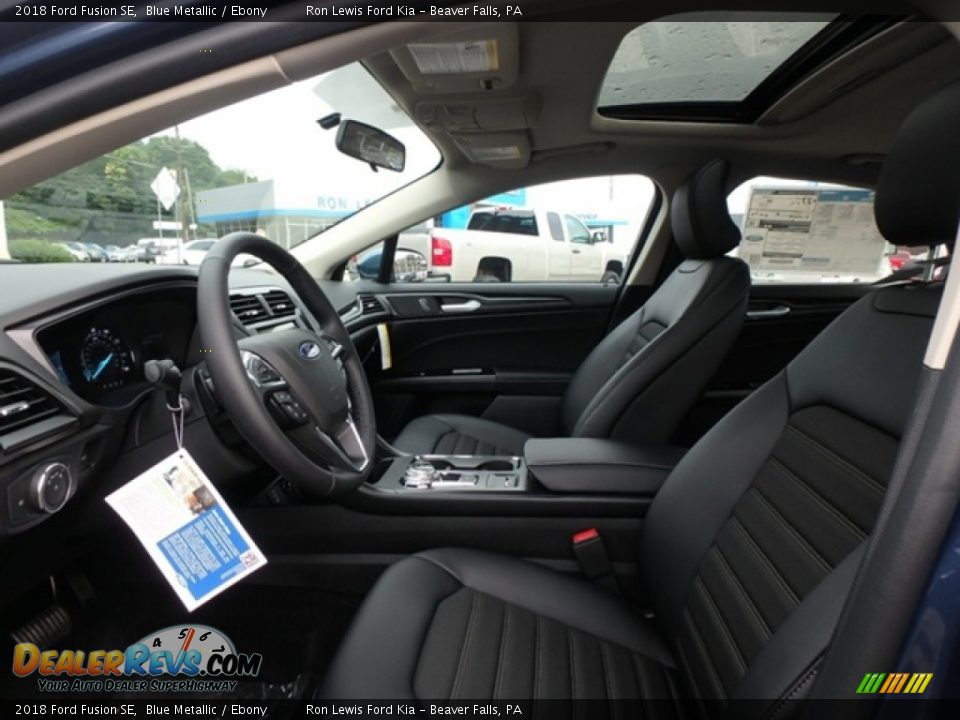 2018 Ford Fusion SE Blue Metallic / Ebony Photo #10