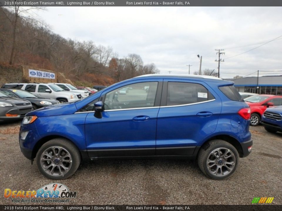 2018 Ford EcoSport Titanium 4WD Lightning Blue / Ebony Black Photo #6