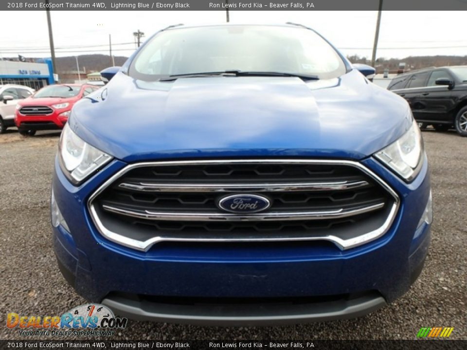 2018 Ford EcoSport Titanium 4WD Lightning Blue / Ebony Black Photo #8
