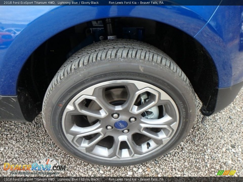 2018 Ford EcoSport Titanium 4WD Lightning Blue / Ebony Black Photo #10