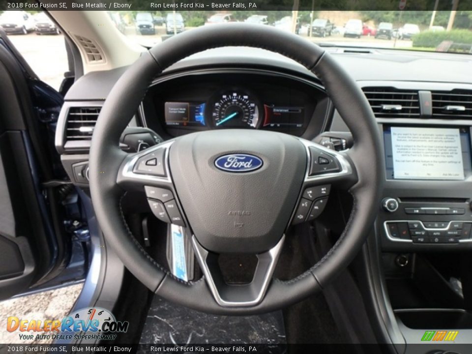 2018 Ford Fusion SE Blue Metallic / Ebony Photo #17