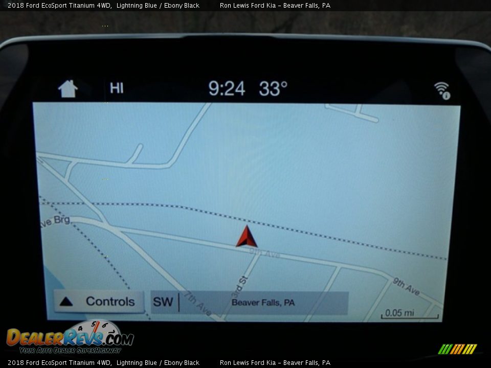 2018 Ford EcoSport Titanium 4WD Lightning Blue / Ebony Black Photo #19