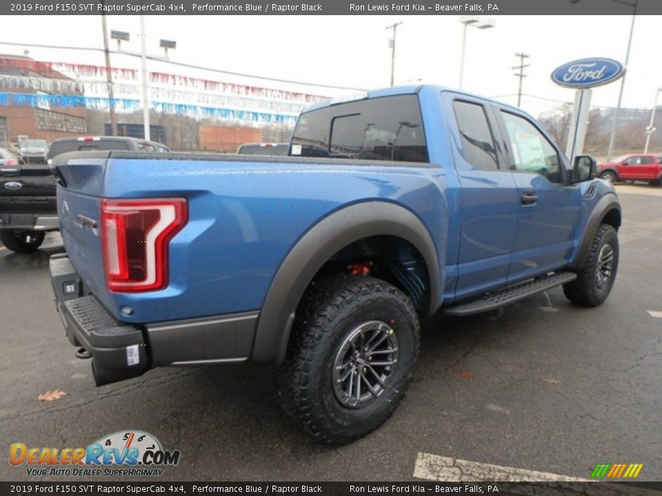 2019 Ford F150 SVT Raptor SuperCab 4x4 Performance Blue / Raptor Black Photo #2