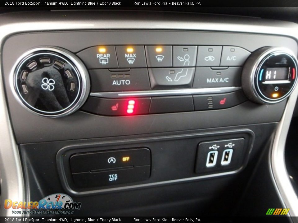 2018 Ford EcoSport Titanium 4WD Lightning Blue / Ebony Black Photo #20