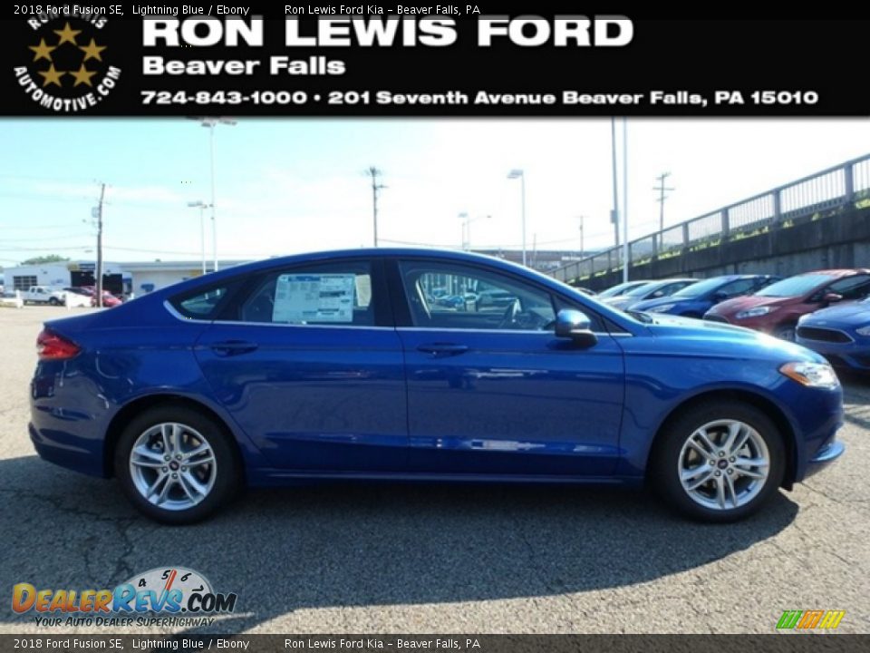 2018 Ford Fusion SE Lightning Blue / Ebony Photo #1
