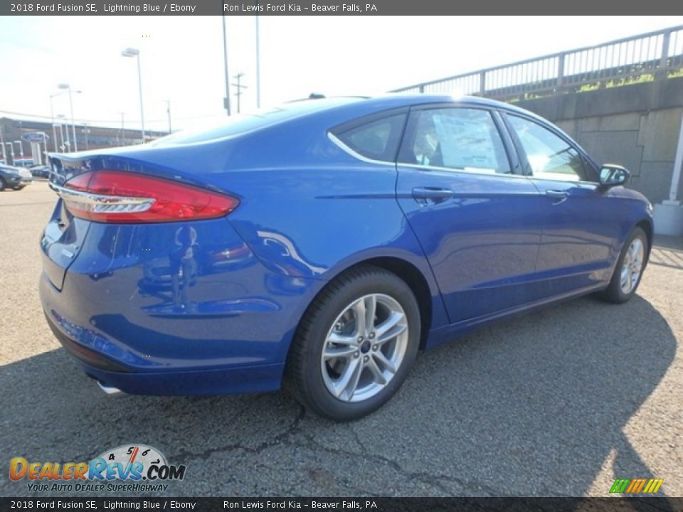 2018 Ford Fusion SE Lightning Blue / Ebony Photo #2