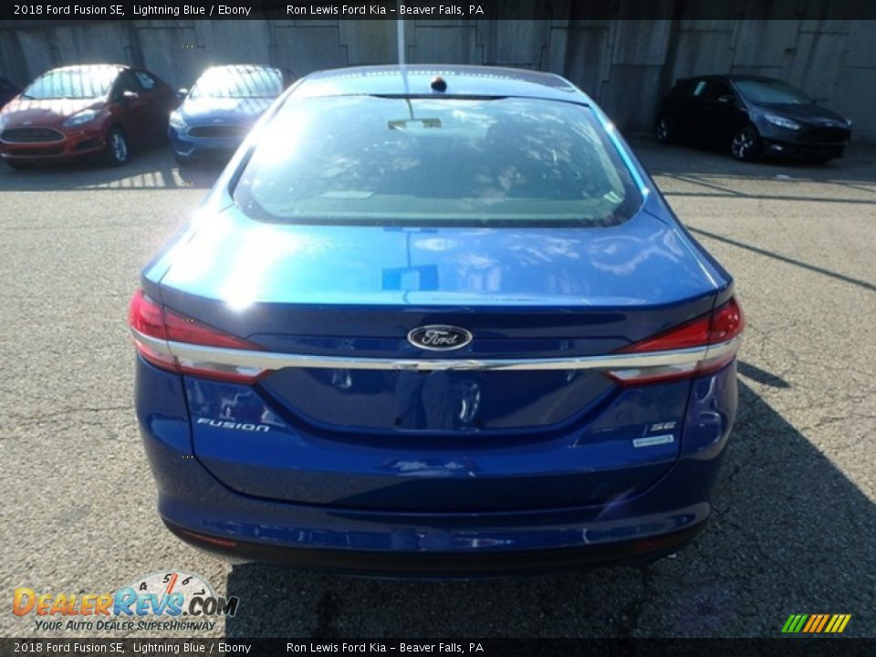 2018 Ford Fusion SE Lightning Blue / Ebony Photo #3