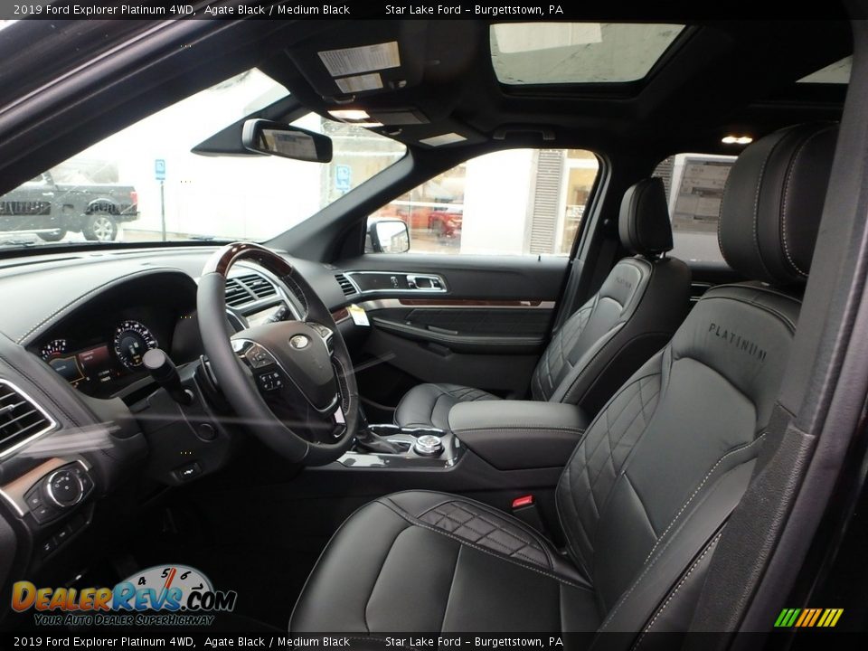 Front Seat of 2019 Ford Explorer Platinum 4WD Photo #10