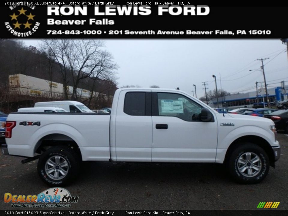 2019 Ford F150 XL SuperCab 4x4 Oxford White / Earth Gray Photo #1