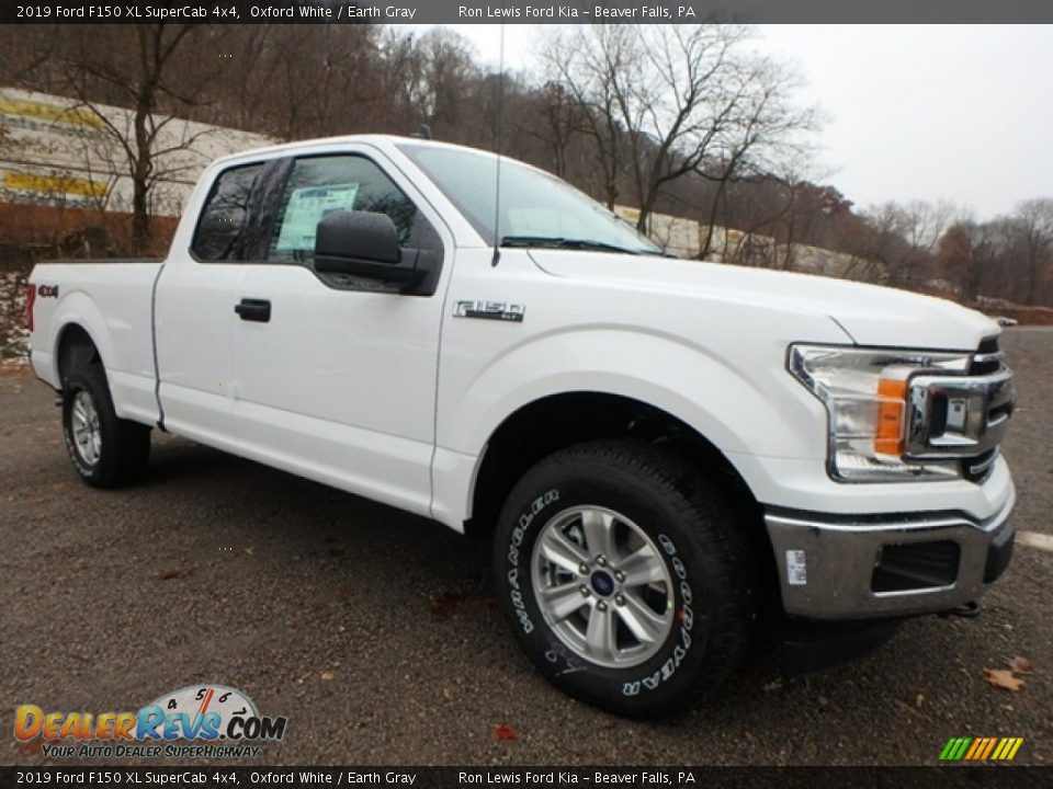 2019 Ford F150 XL SuperCab 4x4 Oxford White / Earth Gray Photo #9
