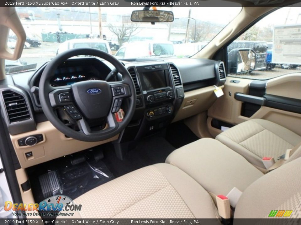 2019 Ford F150 XL SuperCab 4x4 Oxford White / Earth Gray Photo #14