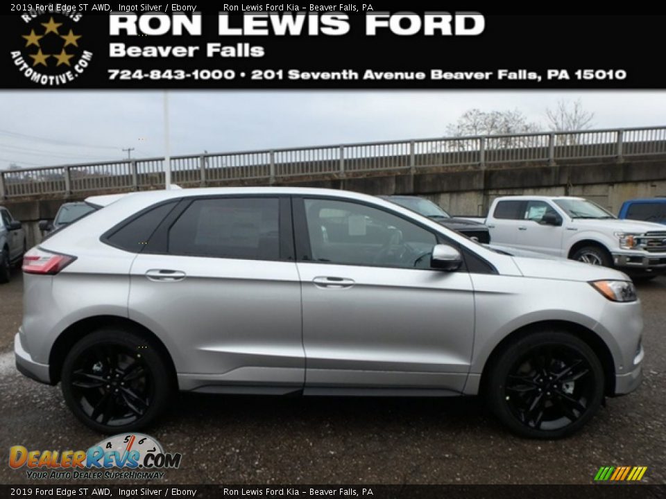 2019 Ford Edge ST AWD Ingot Silver / Ebony Photo #1
