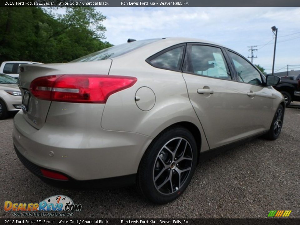 2018 Ford Focus SEL Sedan White Gold / Charcoal Black Photo #3