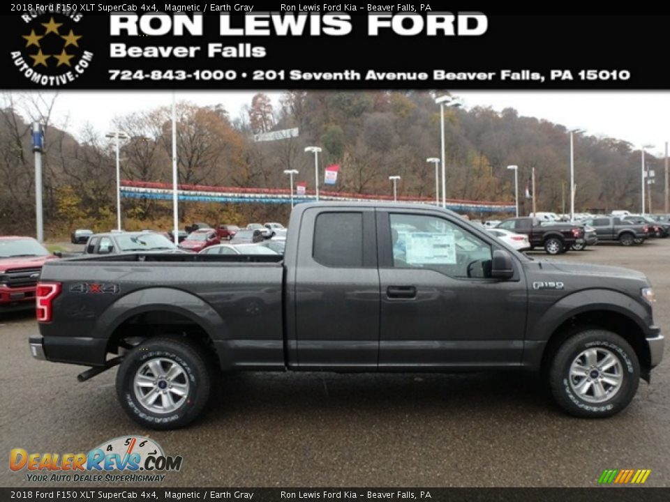 2018 Ford F150 XLT SuperCab 4x4 Magnetic / Earth Gray Photo #1