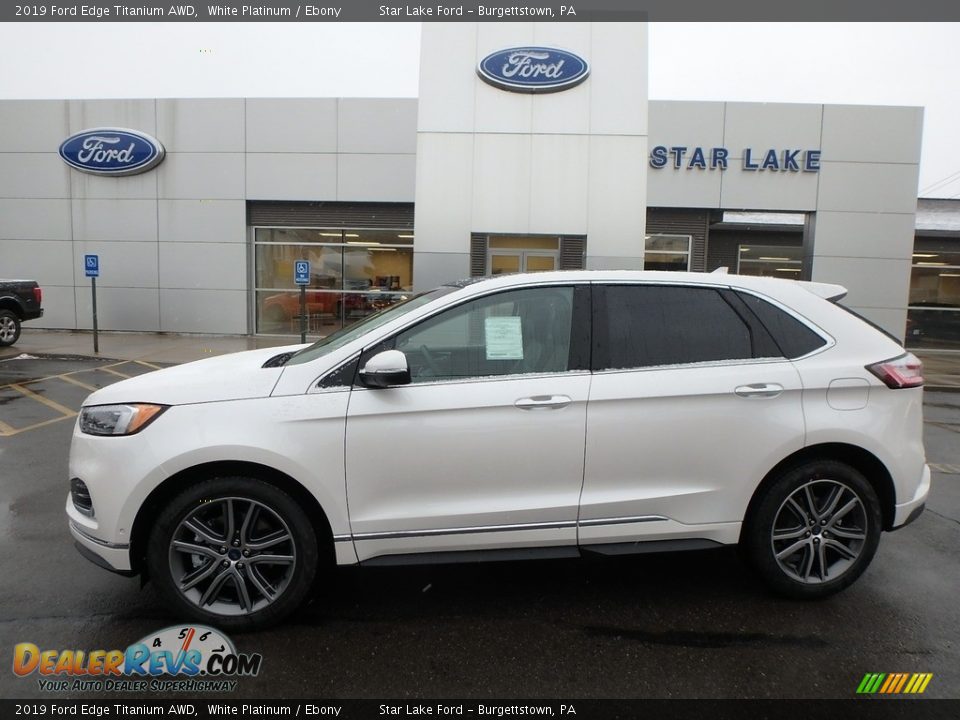 2019 Ford Edge Titanium AWD White Platinum / Ebony Photo #1