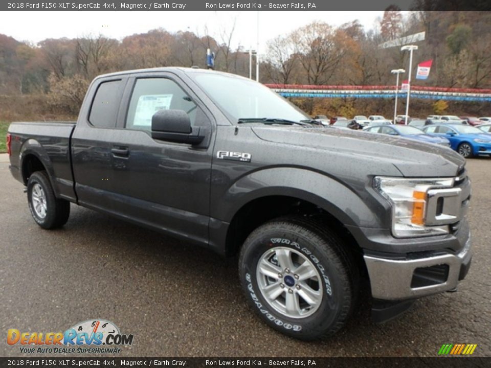 2018 Ford F150 XLT SuperCab 4x4 Magnetic / Earth Gray Photo #8