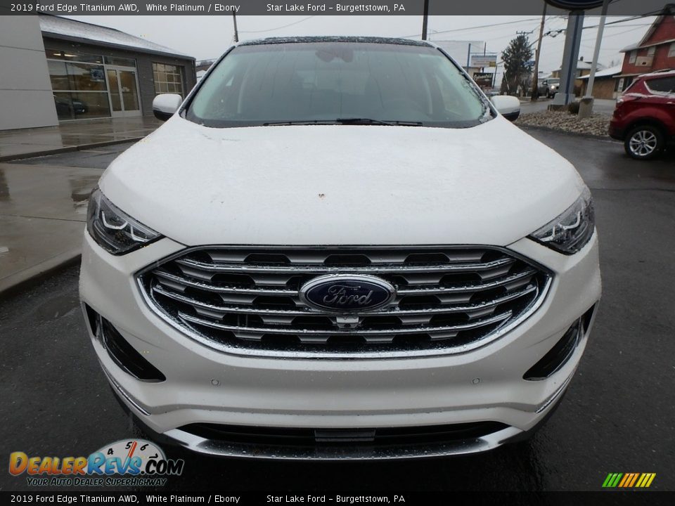 2019 Ford Edge Titanium AWD White Platinum / Ebony Photo #2