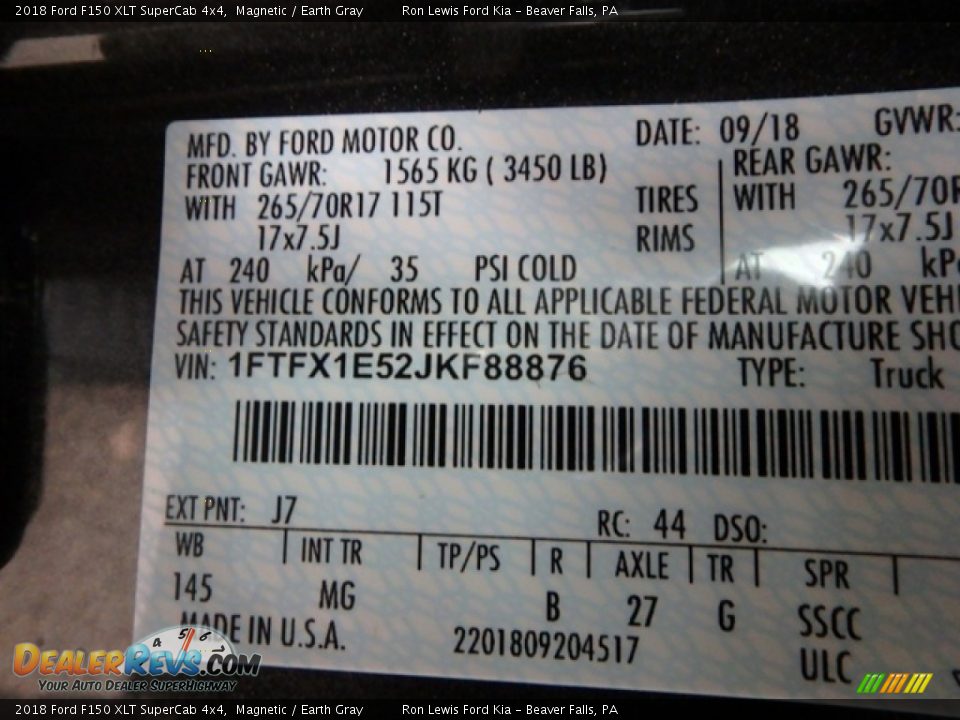 2018 Ford F150 XLT SuperCab 4x4 Magnetic / Earth Gray Photo #11