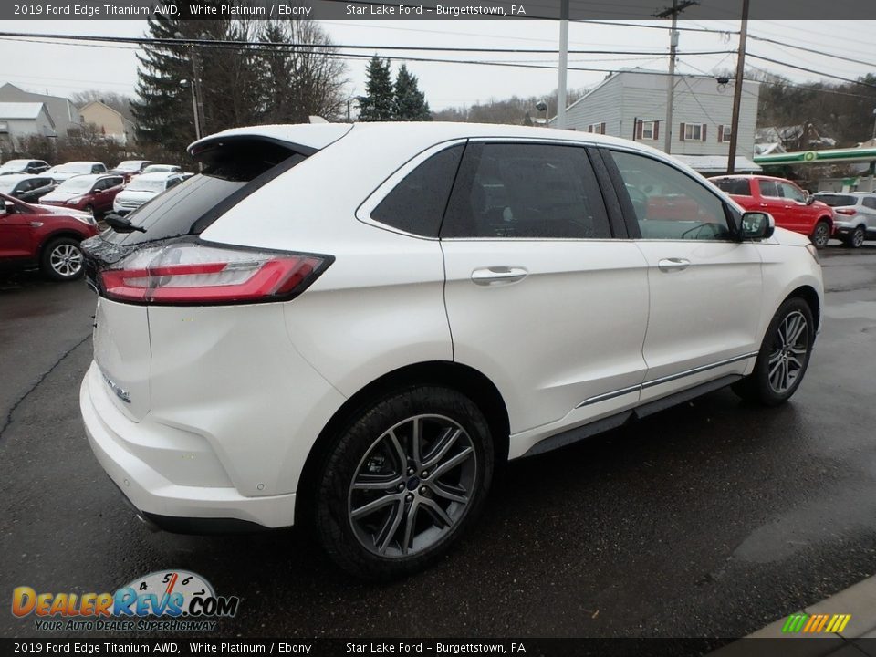2019 Ford Edge Titanium AWD White Platinum / Ebony Photo #5