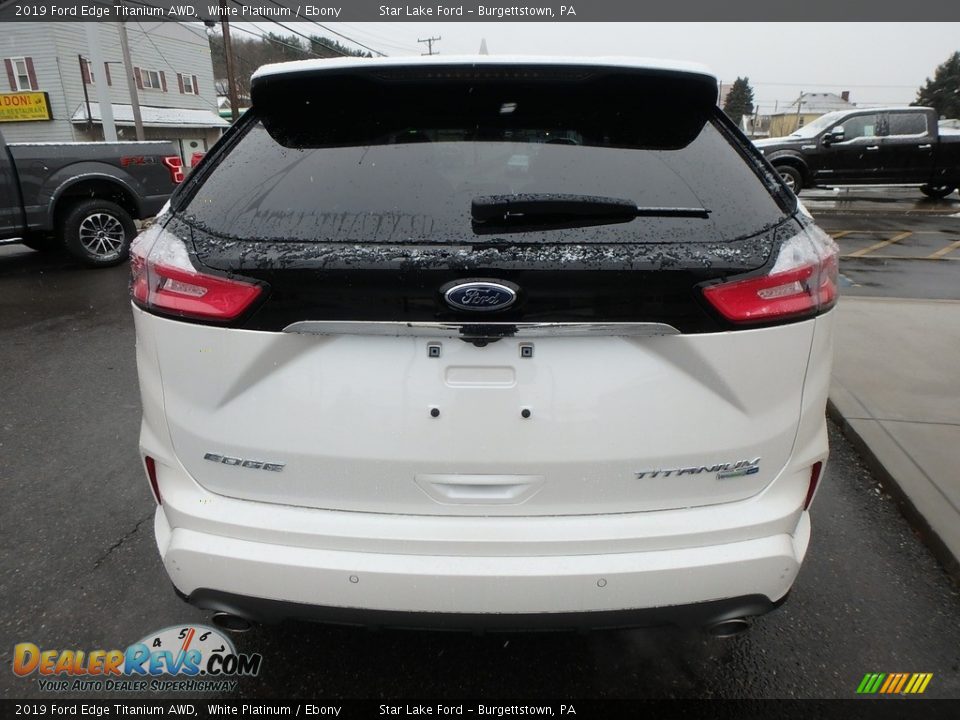 2019 Ford Edge Titanium AWD White Platinum / Ebony Photo #6