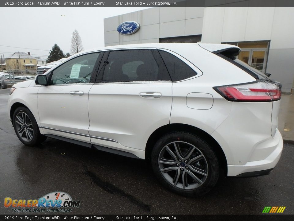 2019 Ford Edge Titanium AWD White Platinum / Ebony Photo #8