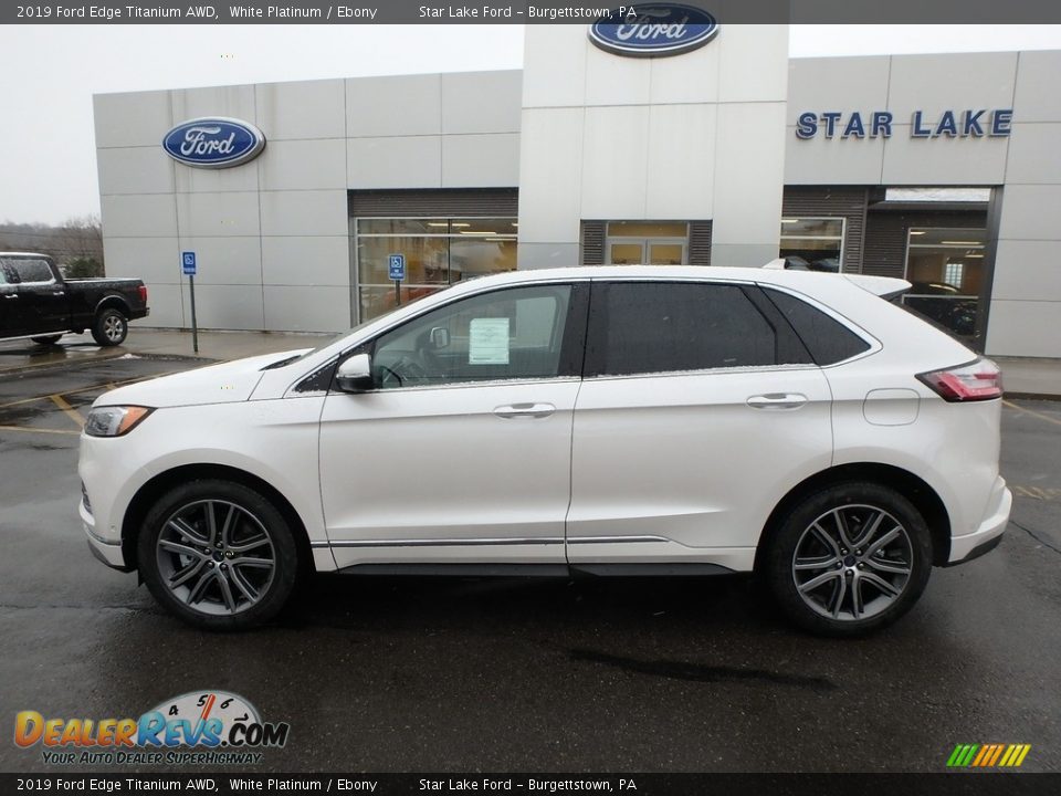 2019 Ford Edge Titanium AWD White Platinum / Ebony Photo #9