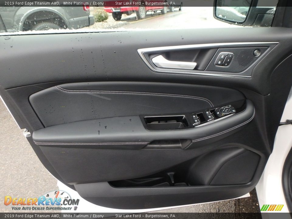 2019 Ford Edge Titanium AWD White Platinum / Ebony Photo #13