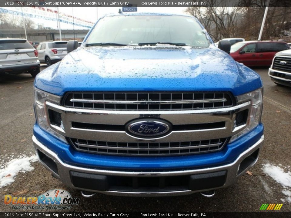 2019 Ford F150 XLT Sport SuperCrew 4x4 Velocity Blue / Earth Gray Photo #7