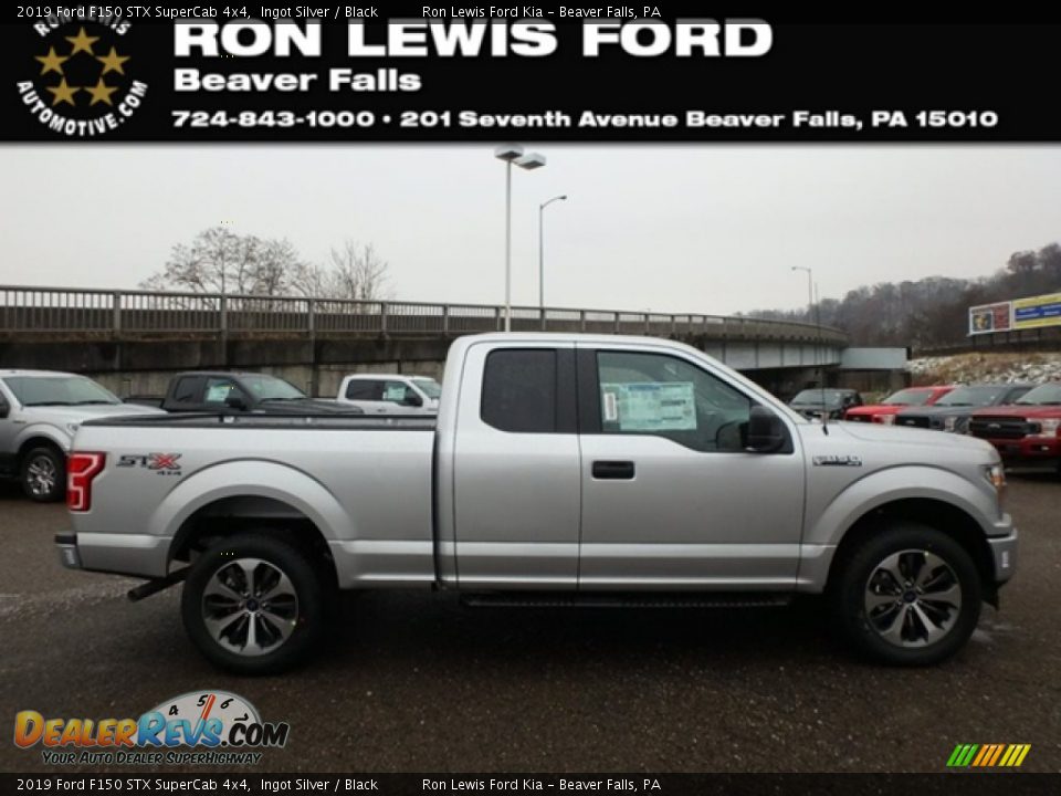 2019 Ford F150 STX SuperCab 4x4 Ingot Silver / Black Photo #1
