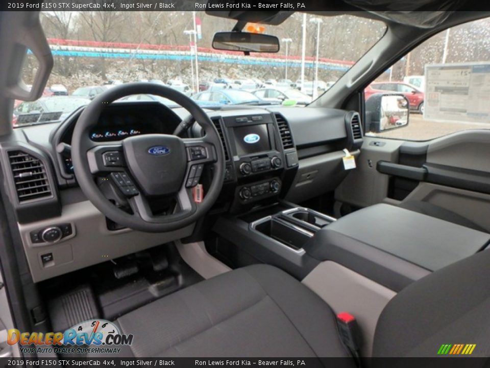 2019 Ford F150 STX SuperCab 4x4 Ingot Silver / Black Photo #14