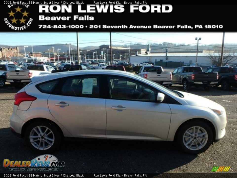 2018 Ford Focus SE Hatch Ingot Silver / Charcoal Black Photo #1