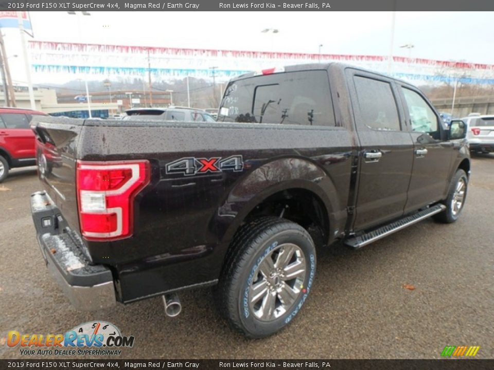 2019 Ford F150 XLT SuperCrew 4x4 Magma Red / Earth Gray Photo #2