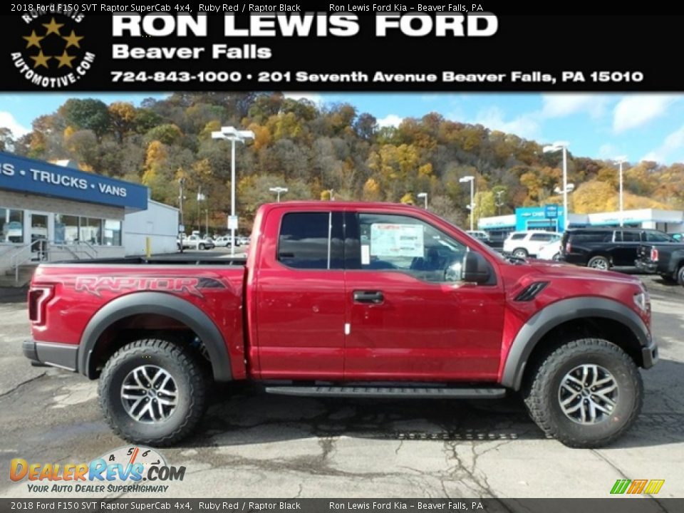 2018 Ford F150 SVT Raptor SuperCab 4x4 Ruby Red / Raptor Black Photo #1