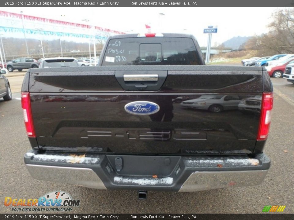 2019 Ford F150 XLT SuperCrew 4x4 Magma Red / Earth Gray Photo #3