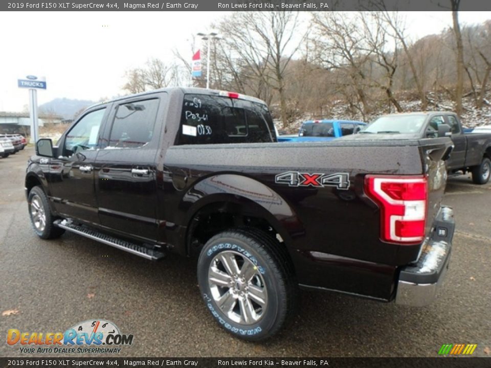 2019 Ford F150 XLT SuperCrew 4x4 Magma Red / Earth Gray Photo #4