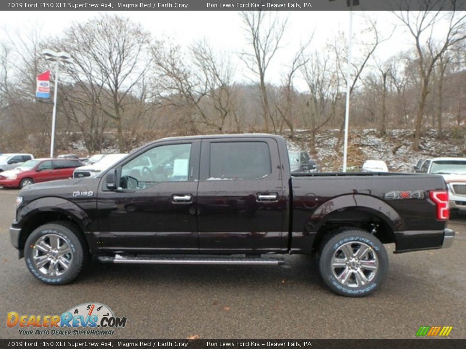 2019 Ford F150 XLT SuperCrew 4x4 Magma Red / Earth Gray Photo #5