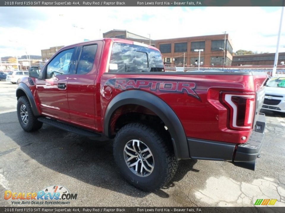 2018 Ford F150 SVT Raptor SuperCab 4x4 Ruby Red / Raptor Black Photo #4