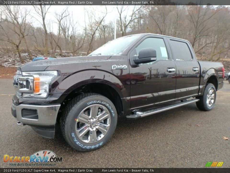 2019 Ford F150 XLT SuperCrew 4x4 Magma Red / Earth Gray Photo #6