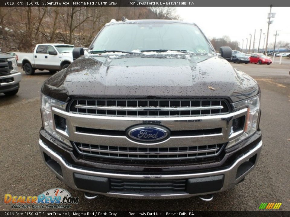 2019 Ford F150 XLT SuperCrew 4x4 Magma Red / Earth Gray Photo #7