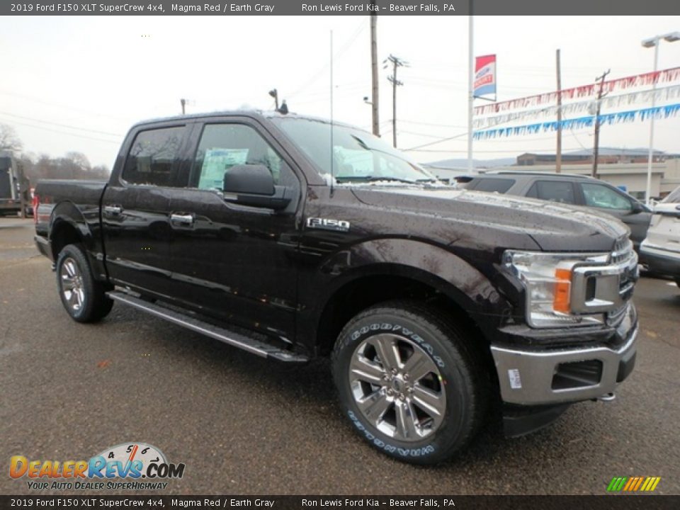 2019 Ford F150 XLT SuperCrew 4x4 Magma Red / Earth Gray Photo #8