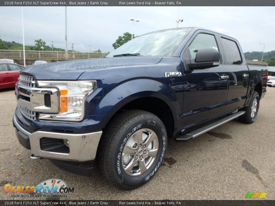 2018 Ford F150 XLT SuperCrew 4x4 Blue Jeans / Earth Gray Photo #6