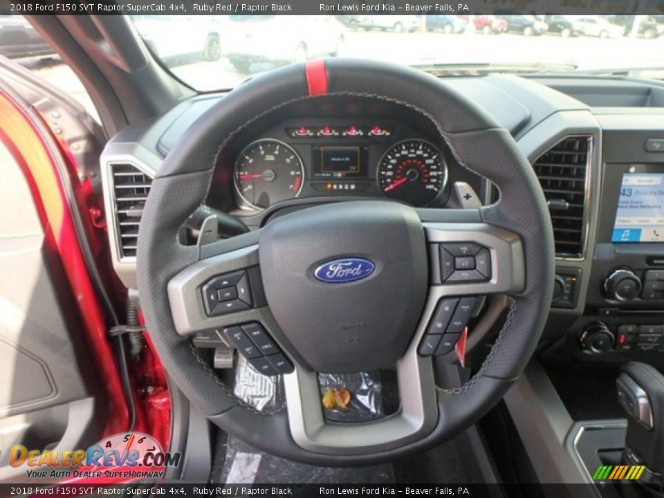 2018 Ford F150 SVT Raptor SuperCab 4x4 Steering Wheel Photo #16