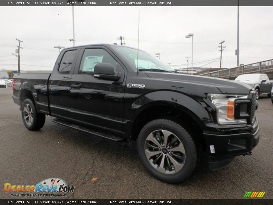 Agate Black 2019 Ford F150 STX SuperCab 4x4 Photo #8