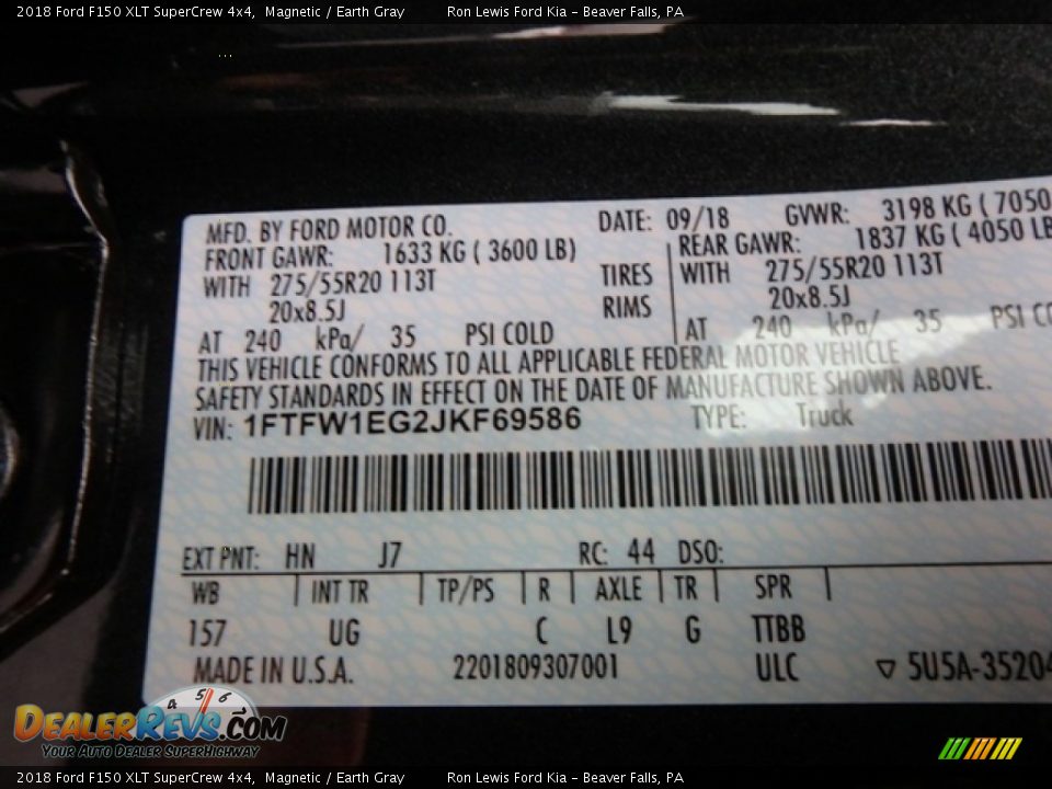 2018 Ford F150 XLT SuperCrew 4x4 Magnetic / Earth Gray Photo #15