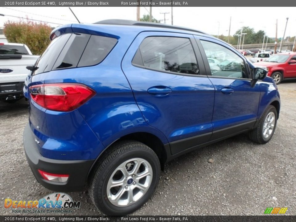 2018 Ford EcoSport SE 4WD Lightning Blue / Ebony Black Photo #2