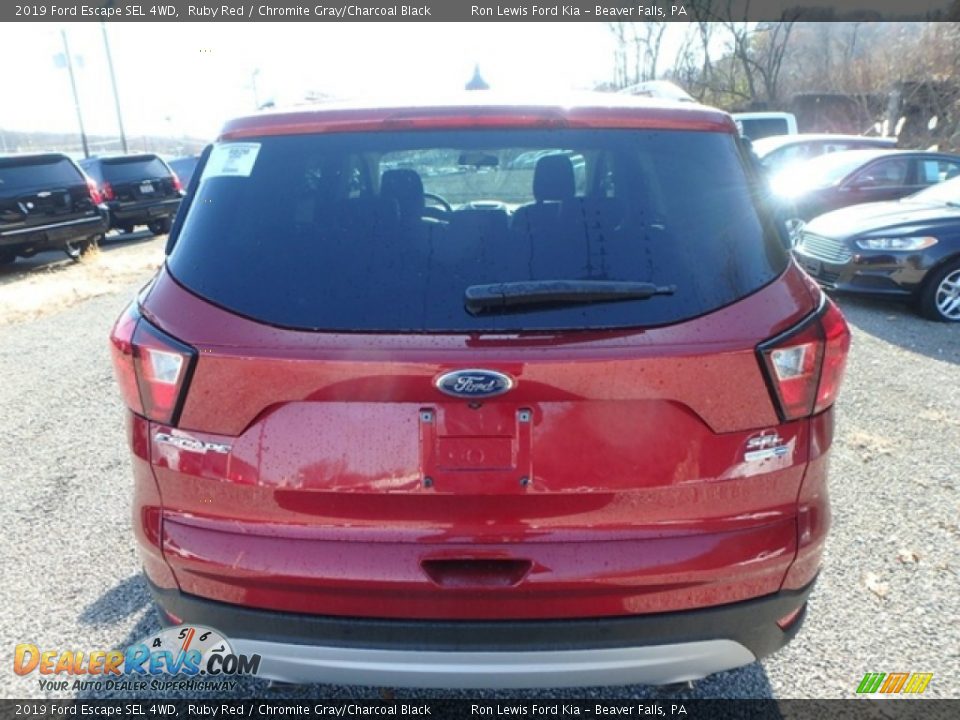 2019 Ford Escape SEL 4WD Ruby Red / Chromite Gray/Charcoal Black Photo #3